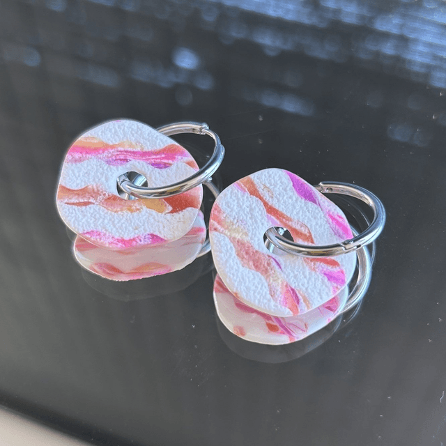 Pièces uniques | Rayé blanc/rose nuancé