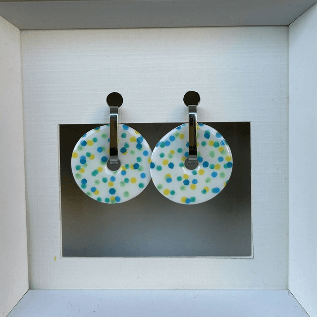 Maxi Juliette| Motifs Pois bleu vert jaune