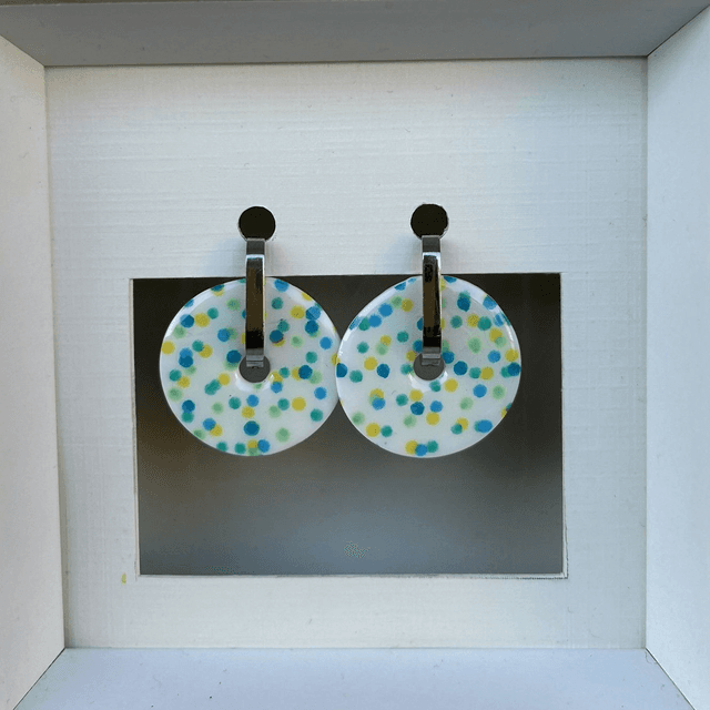 Maxi Juliette| Motifs Pois bleu vert jaune